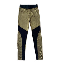 Carregar imagem no visualizador da galeria, Calça legging dourada e preta
