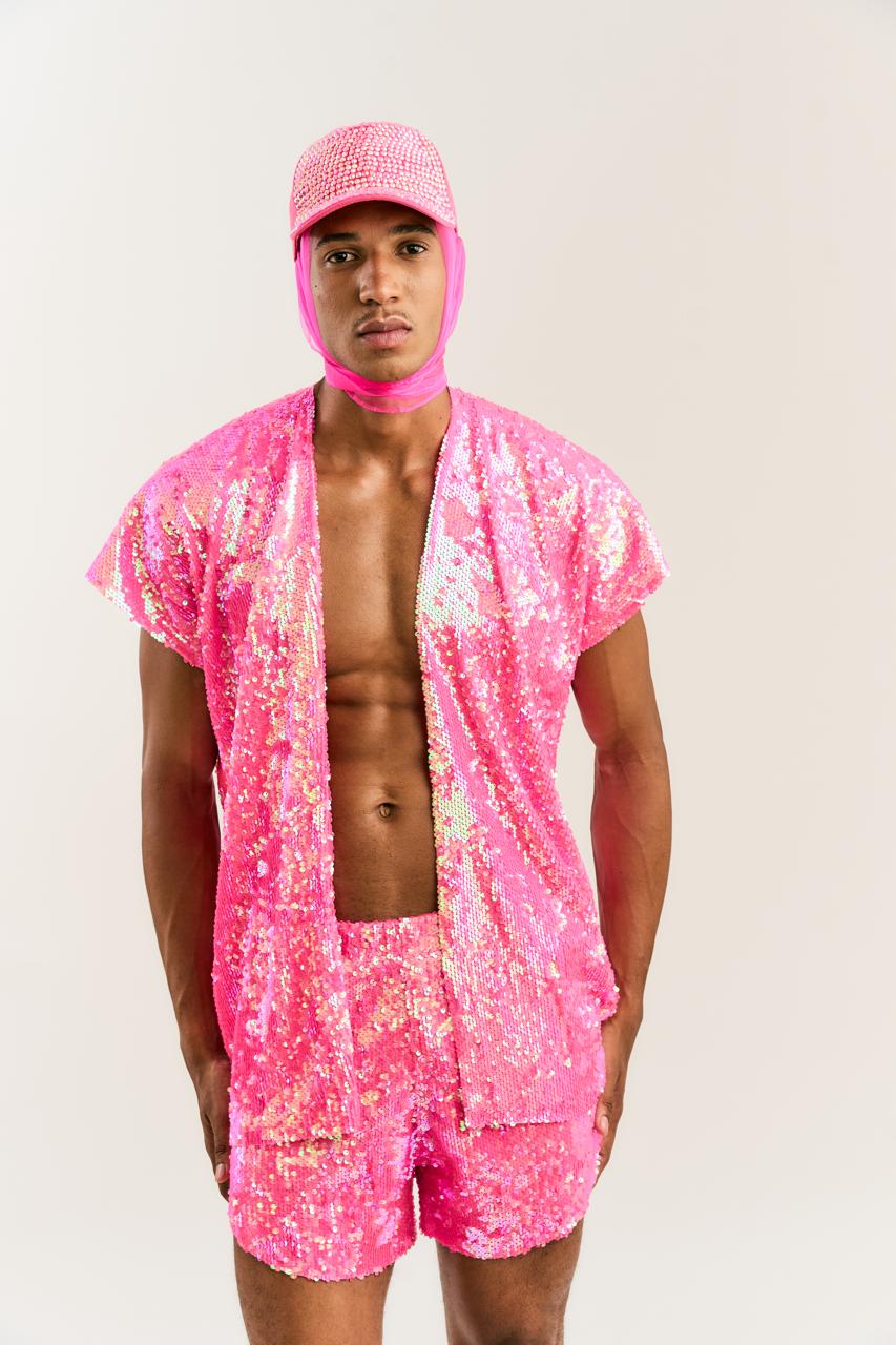 Kimono paetê simples