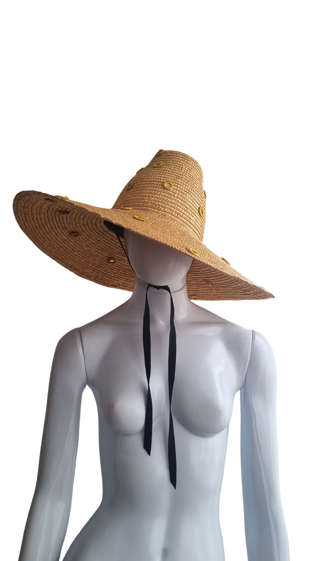 Chapéu maxi detalhe espelhos